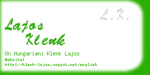 lajos klenk business card